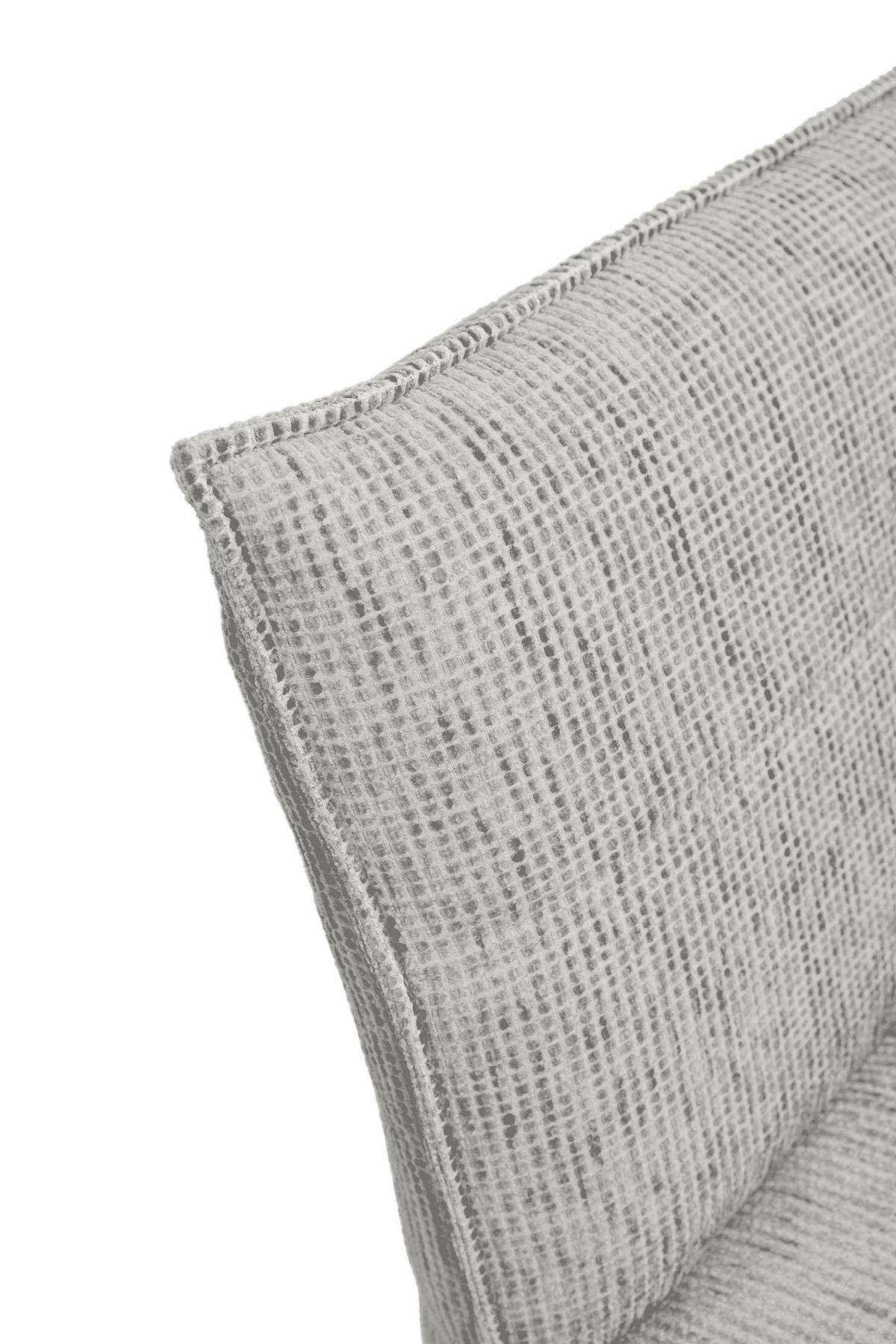SITZBANK 179/86/65 cm Chenille Eichefarben, Hellgrau Eiche massiv Holz  - Eichefarben/Eschefarben, KONVENTIONELL, Holz/Textil (179/86/65cm) - Valdera