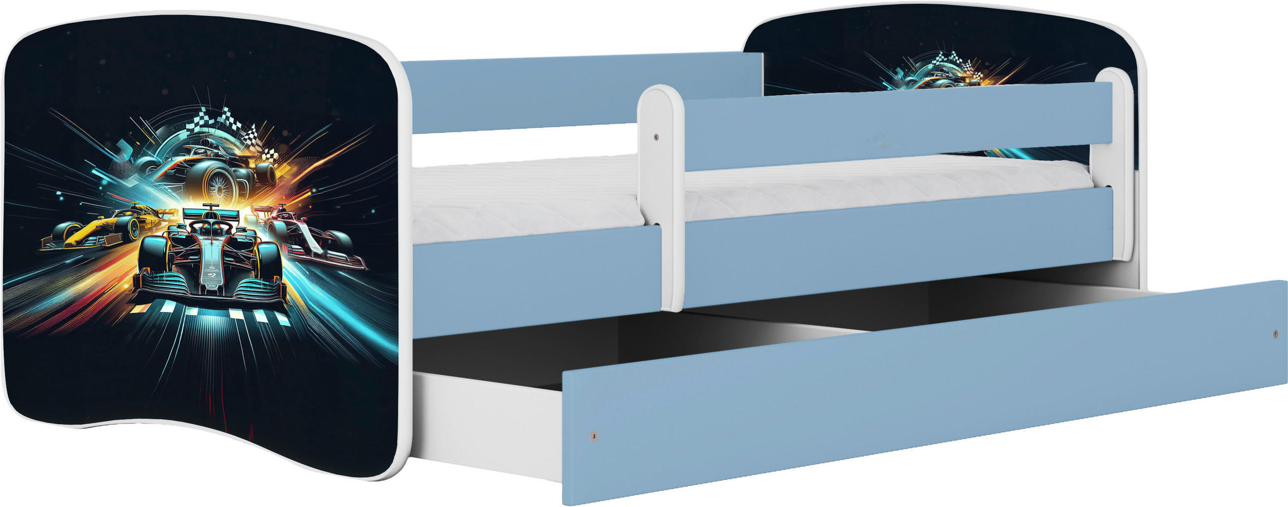 KINDER-/JUNIORBETT - Blau/Birkefarben, MODERN, Holz/Holzwerkstoff (80/160cm) - MID.YOU