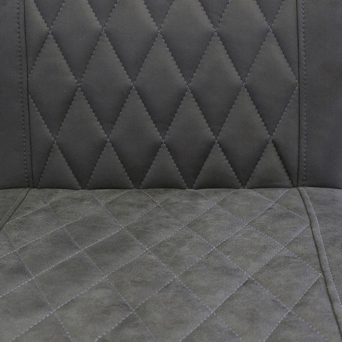 ARMLEHNSTUHL-SET 2 Stück  in Mikrofaser  - Anthrazit/Schwarz, LIFESTYLE, Textil/Metall (52/88/63cm) - MID.YOU