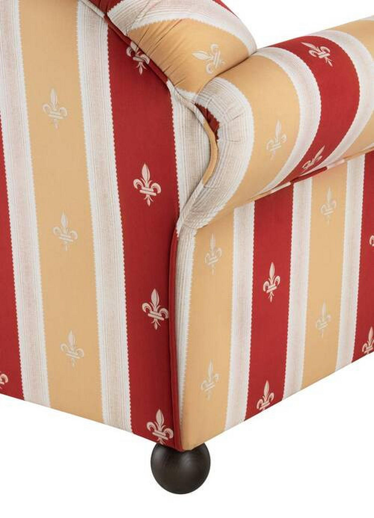 OTTOMANE in Mikrofaser Rot  - Wengefarben/Rot, Konventionell, Holz/Textil (86/84/190cm) - Livetastic