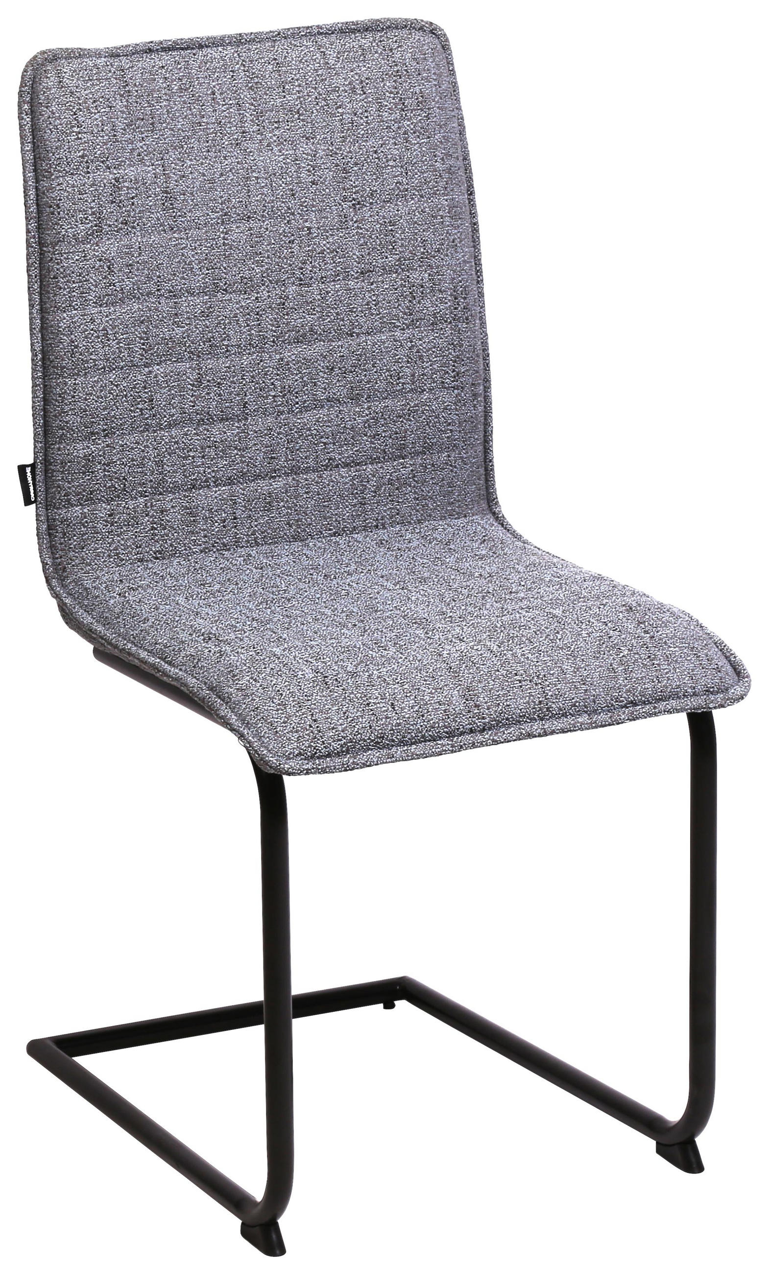 Schwingstuhl in Holz, Metall, Textil Grau, Schwarz