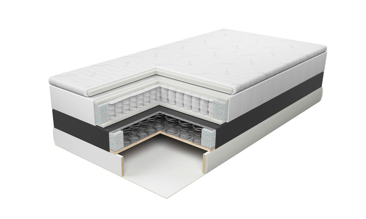 BOXSPRINGBETT 180/200 cm  in Blau  - Blau, Modern, Holz/Kunststoff (180/200cm) - MID.YOU