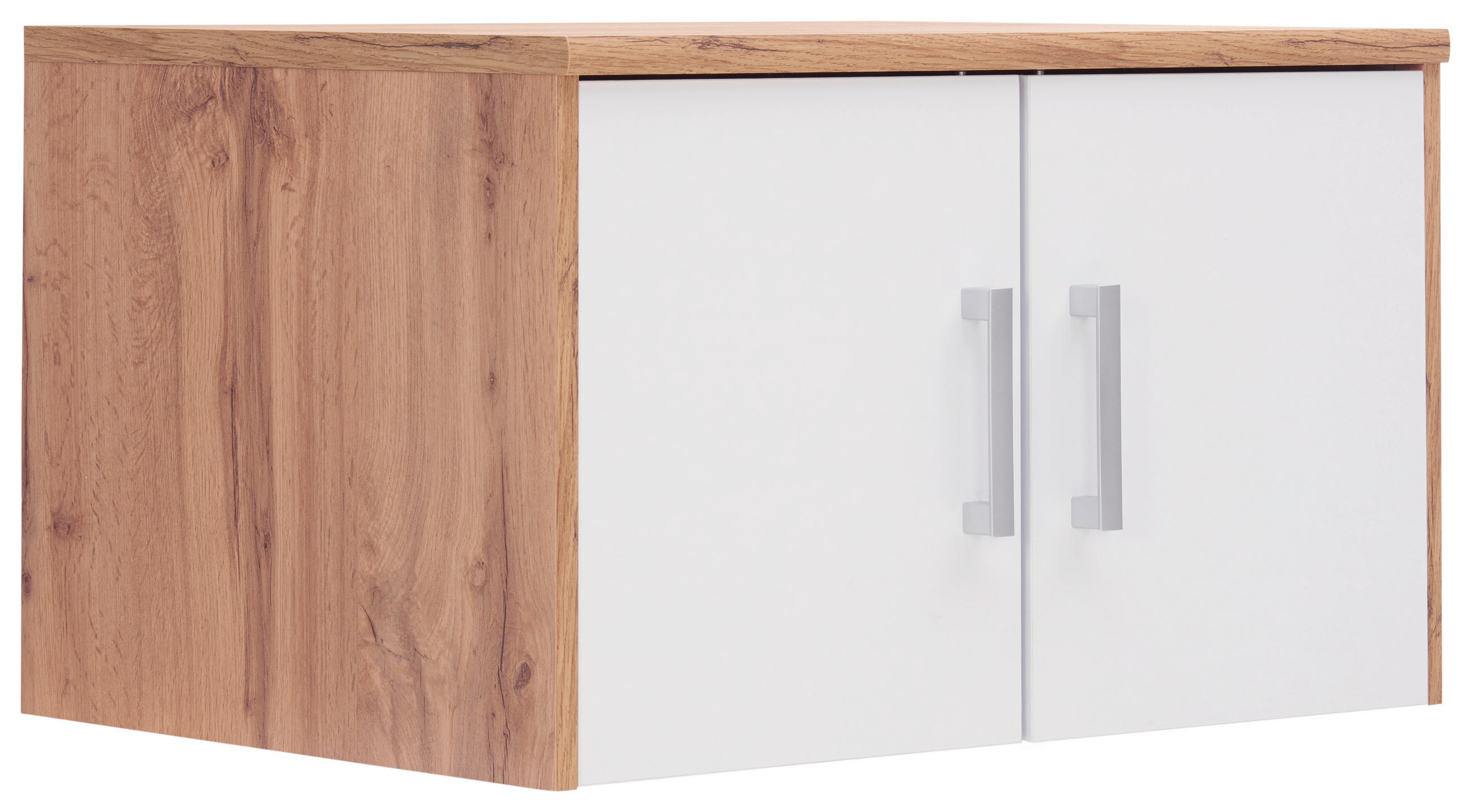 AUFSATZSCHRANK 72/43/54 cm   - Weiss/Silberfarben, Konventionell, Holzwerkstoff/Kunststoff (72/43/54cm) - Xora