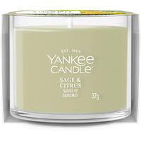 VONNÁ SVÍČKA  - šalvějově zelená/čiré, Basics, parafín/sklo (5,5/4,5/5,5cm) - Yankee Candle