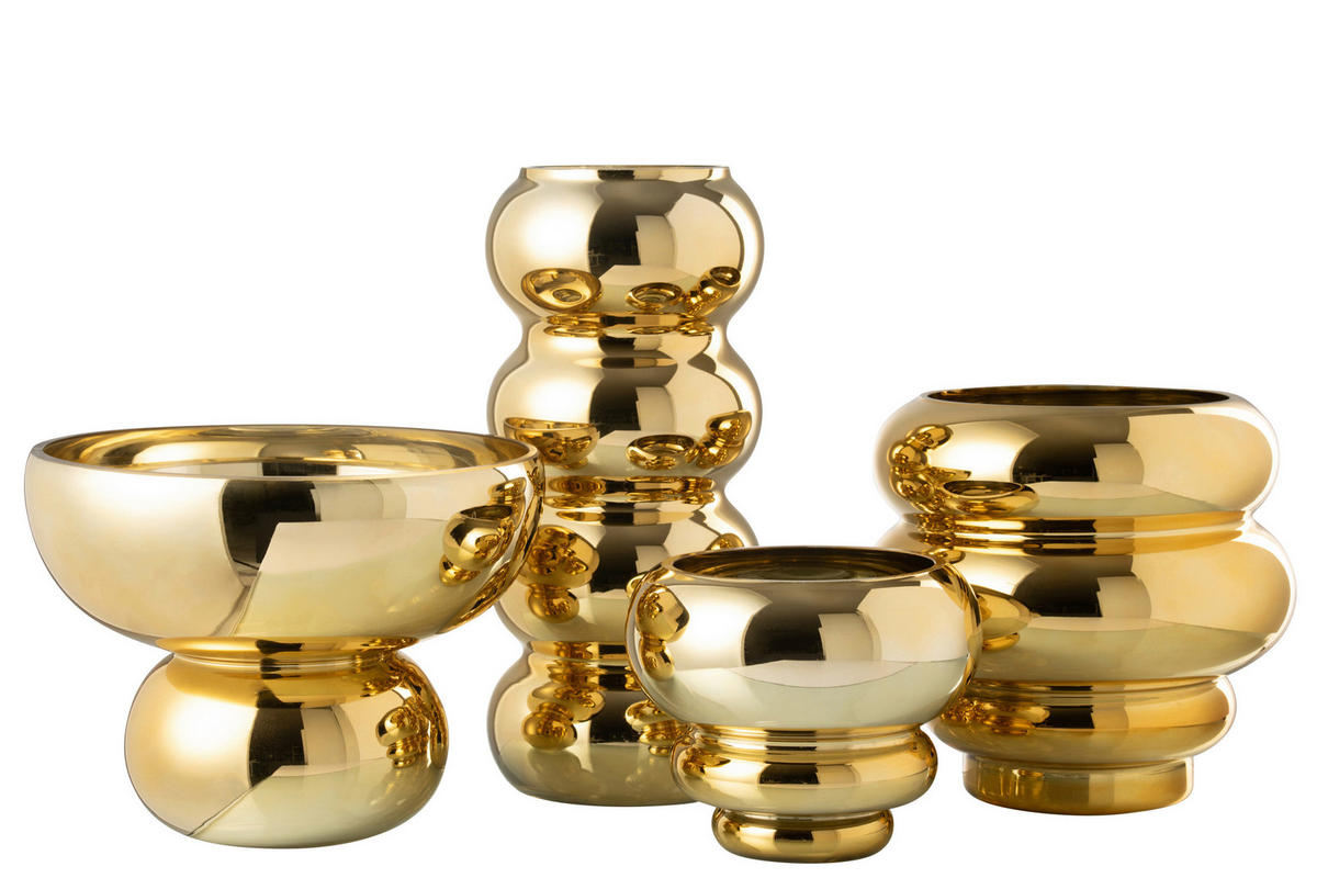 DEKOSCHALE - Goldfarben, Basics, Glas (23/23/17,5cm)