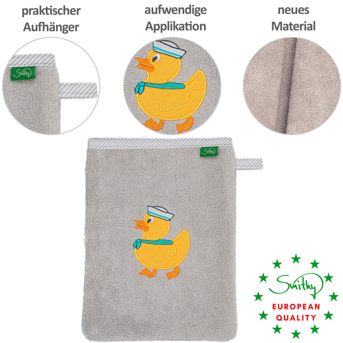 FROTTIERSET ENTE Grau  - Grau, Basics, Textil