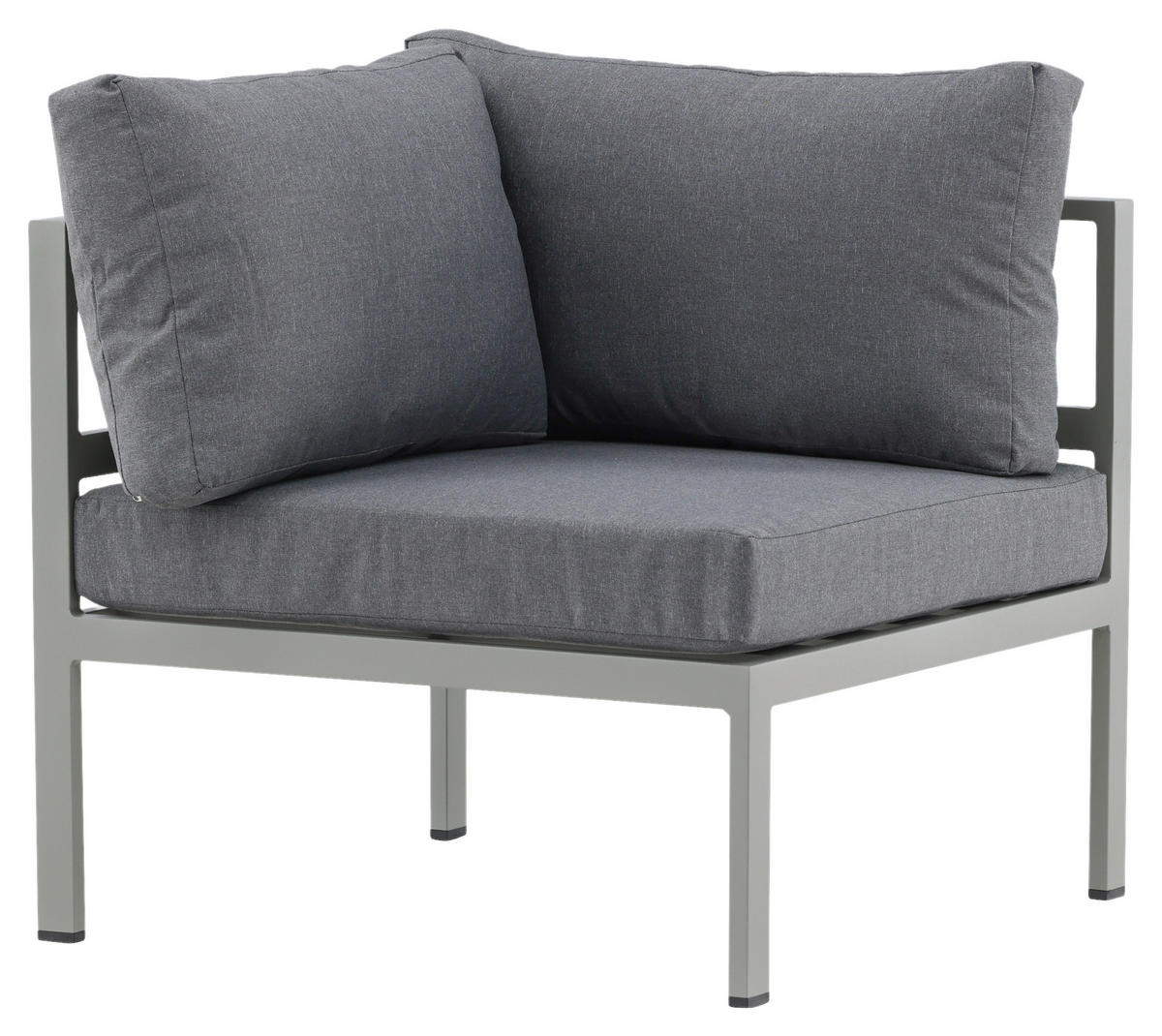 LOUNGEGRUPP HÖRNMODUL  - grå/pastellgrön, Klassisk, metall (74/65/74cm) - Gardenson
