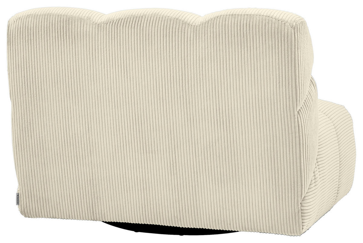 SESSEL in Cord Beige  - Beige/Schwarz, KONVENTIONELL, Textil/Metall (105/78/90cm) - Tom Tailor
