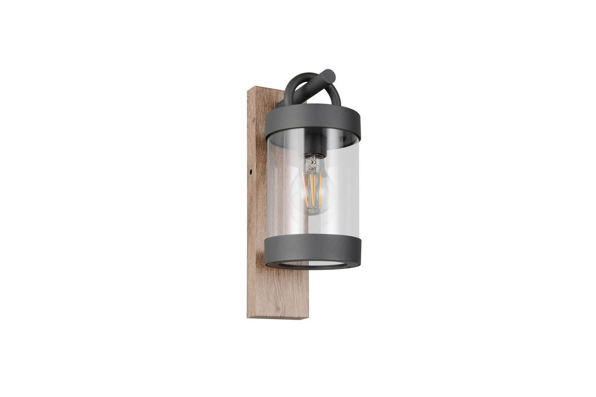AUSSENWANDLEUCHTE 33/12,5/18,6 cm  - Klar/Anthrazit, Design, Kunststoff/Metall (33/12,5/18,6cm) - Trio Leuchten