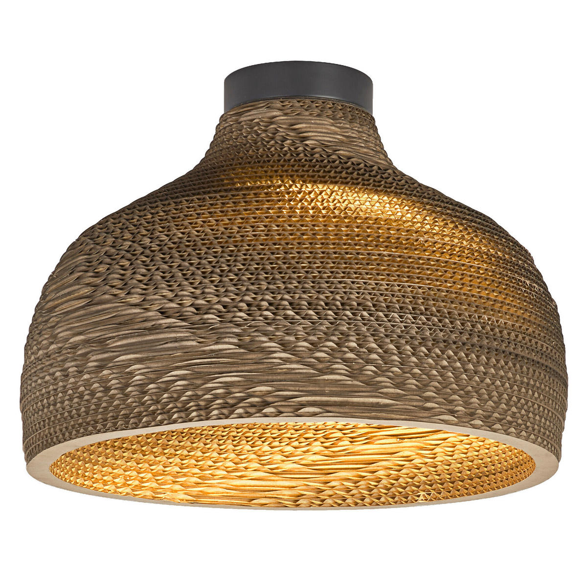 DECKENLEUCHTE  36/27.5 cm    - Braun, Natur, Karton/Metall (36/27.5cm) - Osram
