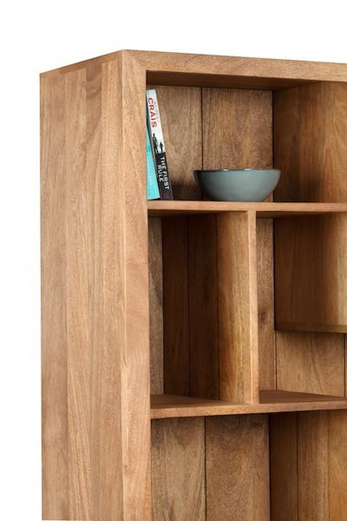 REGAL  100/186/36 cm Naturfarben  - Schwarz/Naturfarben, Design, Holz/Metall (100/186/36cm) - Livetastic