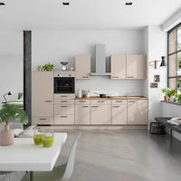 KÜCHENLEERBLOCK Easytouch 330 cm  in Eichefarben, Sandfarben  - Sandfarben/Eichefarben, MODERN, Holzwerkstoff/Metall (330cm) - Nobilia