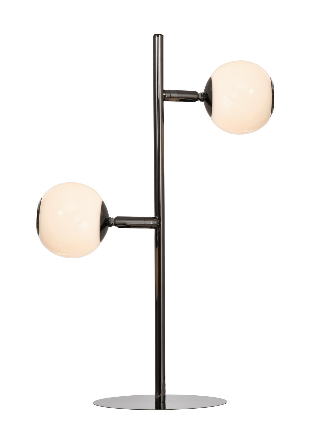 LED-TISCHLEUCHTE Luberon 32,5/49,5/19 cm  - Schwarzchrom, Design, Glas/Kunststoff (32,5/49,5/19cm)