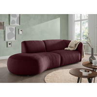 ECKSOFA Jesi Bordeaux Mikrofaser  - Bordeaux/Schwarz, MODERN, Kunststoff/Textil (107/238cm) - Livetastic