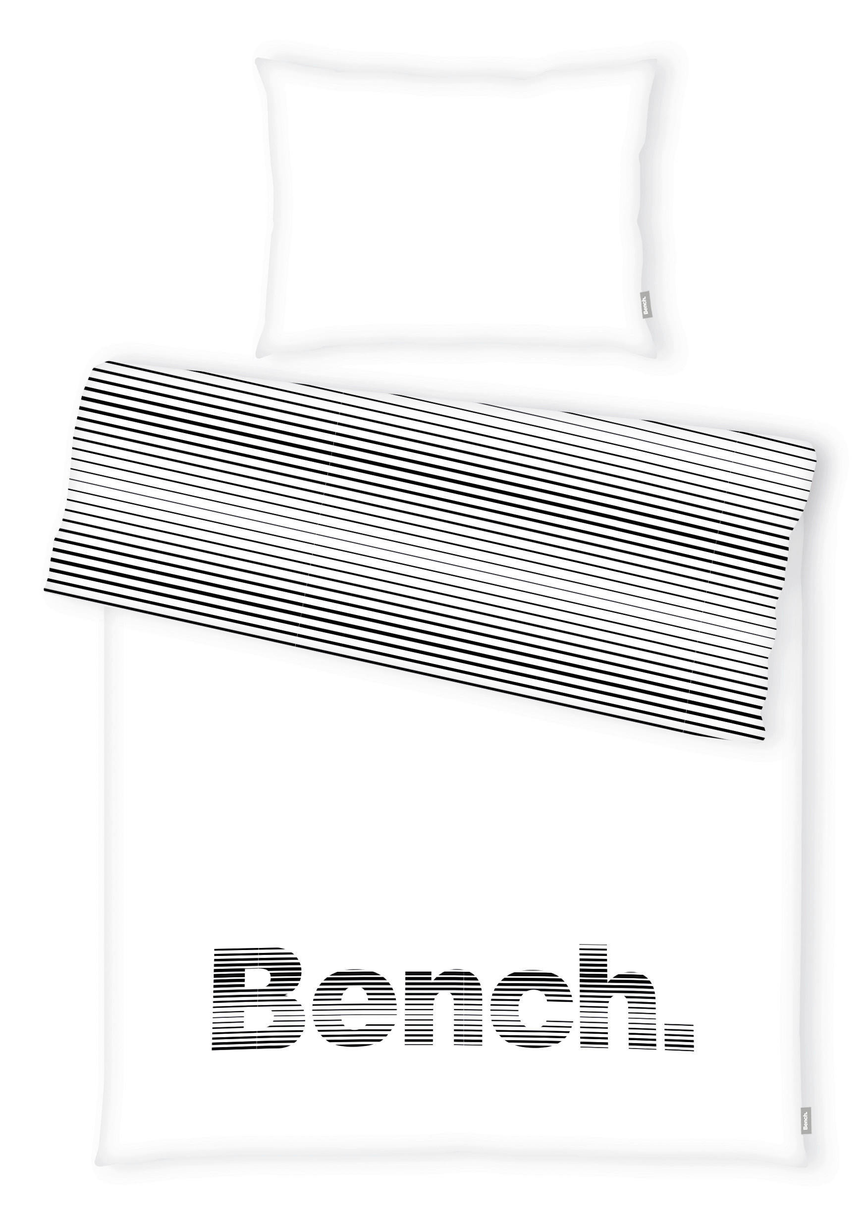 MLADINSKA POSTELJNINA BENCH 140/200 cm renforcé črna, bela  - črna/bela, Konvencionalno, tekstil (140/200cm) - Bench