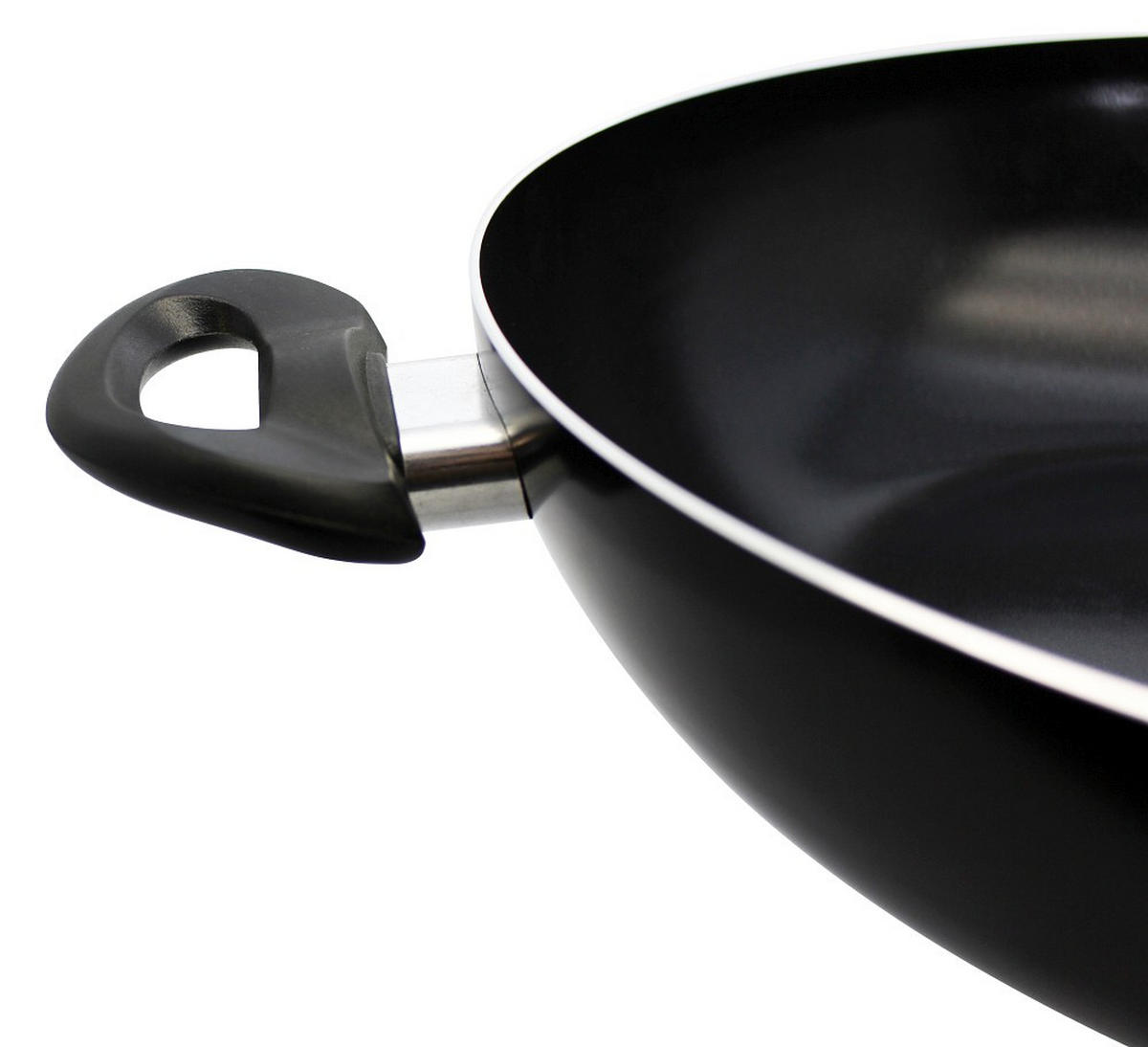 WOKPFANNE 32 cm  - Schwarz Hochglanz, Basics, Metall (32cm) - ELO