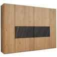 DREHTÜRENSCHRANK  in Wildeiche  - Wildeiche/Schwarz, Design, Holz/Metall (302/223/62cm) - Valnatura