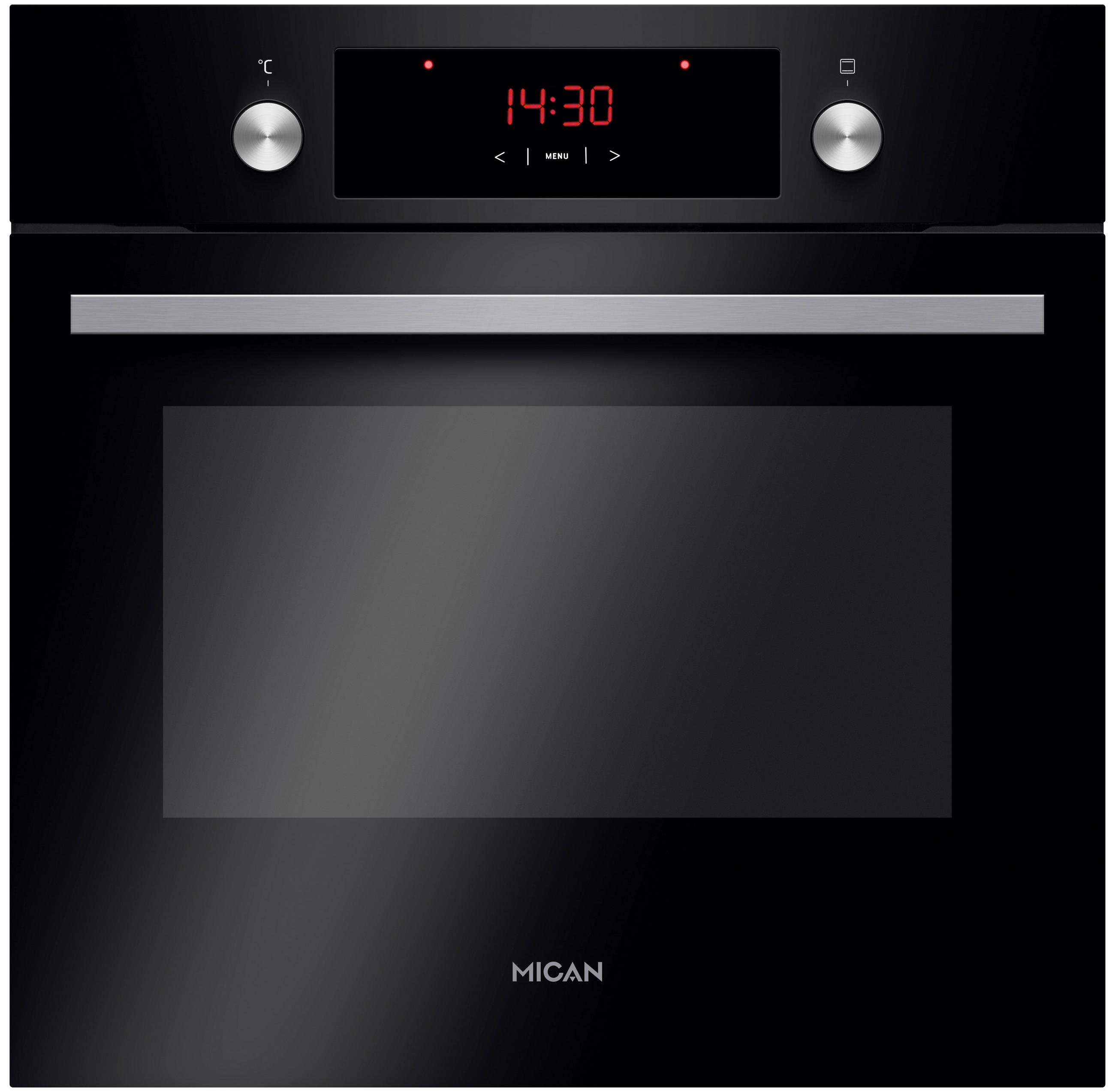 EINBAUBACKOFEN 90430  - Schwarz, Basics, Metall (59,5/59,5/57,5cm) - Mican
