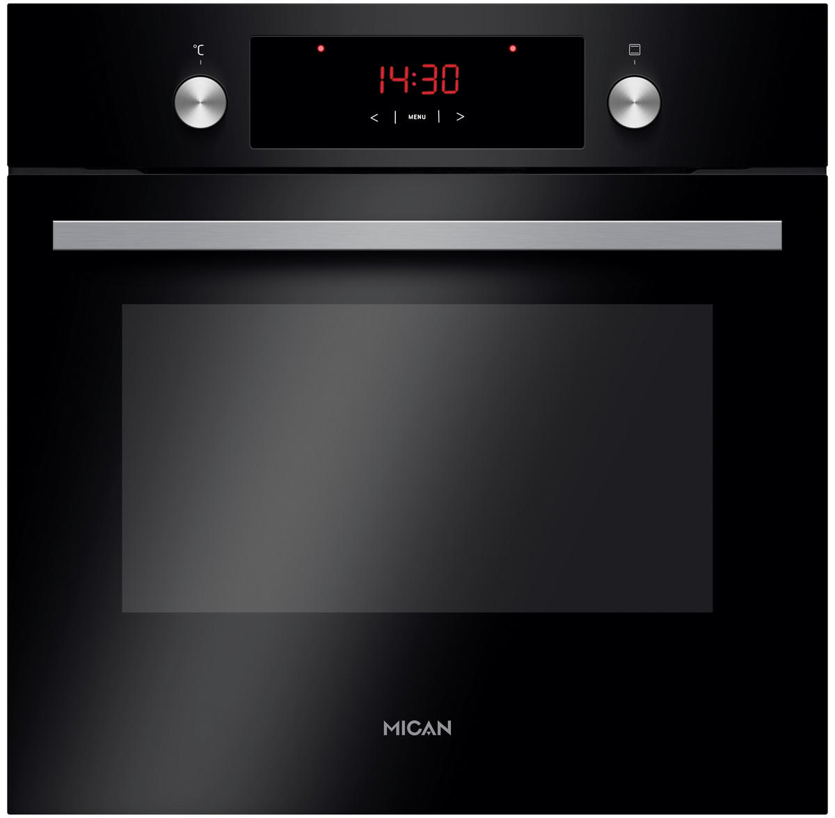 EINBAUBACKOFEN 90430  - Schwarz, Basics, Metall (59,5/59,5/57,5cm) - Mican