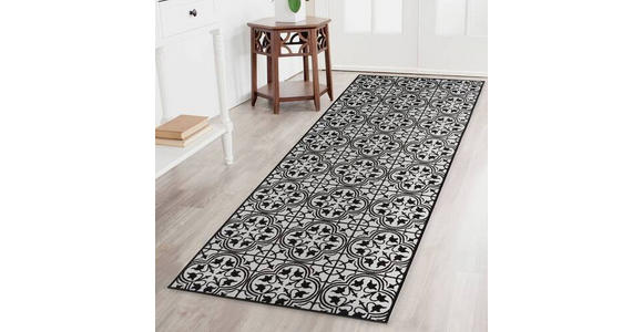 LÄUFER 80/150 cm Schwarz  - Schwarz, Design, Kunststoff/Textil (80/150cm) - Novel