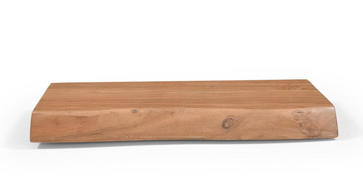WANDBOARD Holz, Metall Akazie vollmassiv Naturfarben  - Naturfarben, Design, Holz/Metall (40/3,5/20cm) - Livetastic