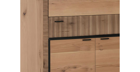SIDEBOARD  140/90/42 cm 2 Schublade(n)  - Eichefarben/Schwarz, LIFESTYLE, Holzwerkstoff/Metall (140/90/42cm) - Novel
