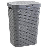 WÄSCHETONNE - Anthrazit, Basics, Kunststoff (42/32/57,2cm) - Rotho