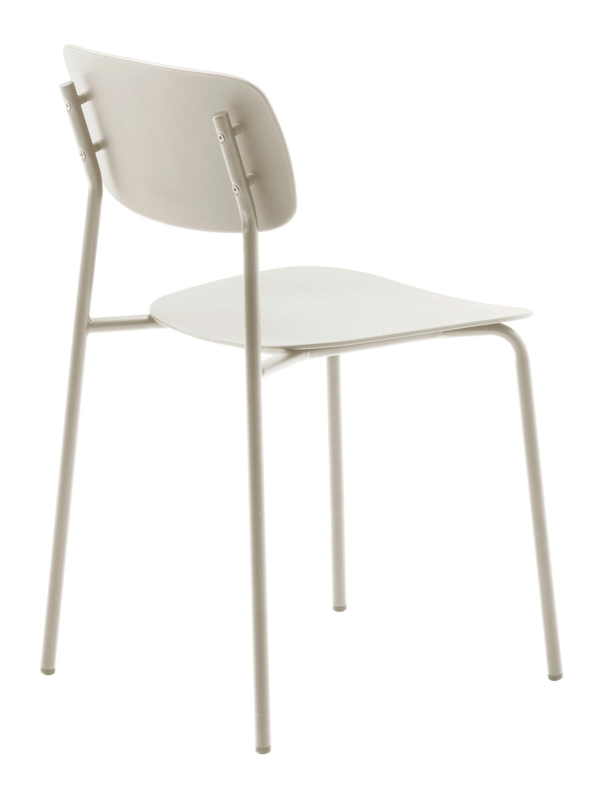 STUHL-SET 4 Stück  in matt  - Greige, MODERN, Kunststoff/Metall (43,5/79/61cm) - Livetastic