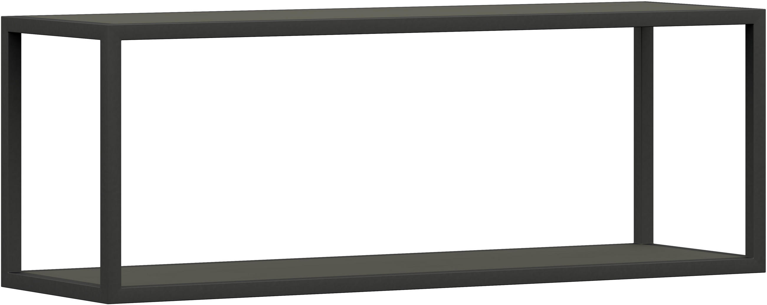 WANDREGAL Anthrazit, Graphitfarben  - Anthrazit/Graphitfarben, Design, Holzwerkstoff/Metall (100/35,2/29cm) - Cantus