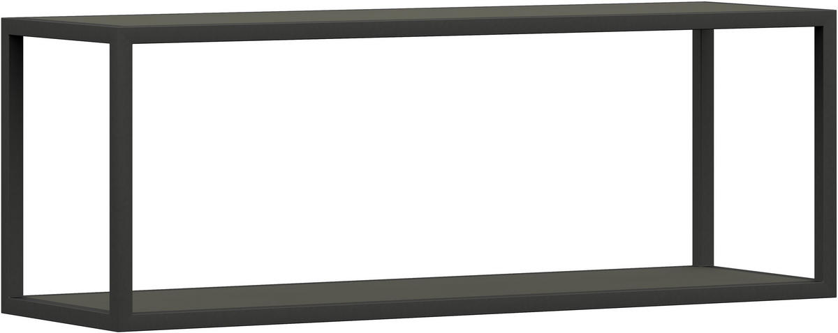 WANDREGAL 100/35,2/29 cm  - Anthrazit/Graphitfarben, Design, Holzwerkstoff/Metall (100/35,2/29cm) - Cantus