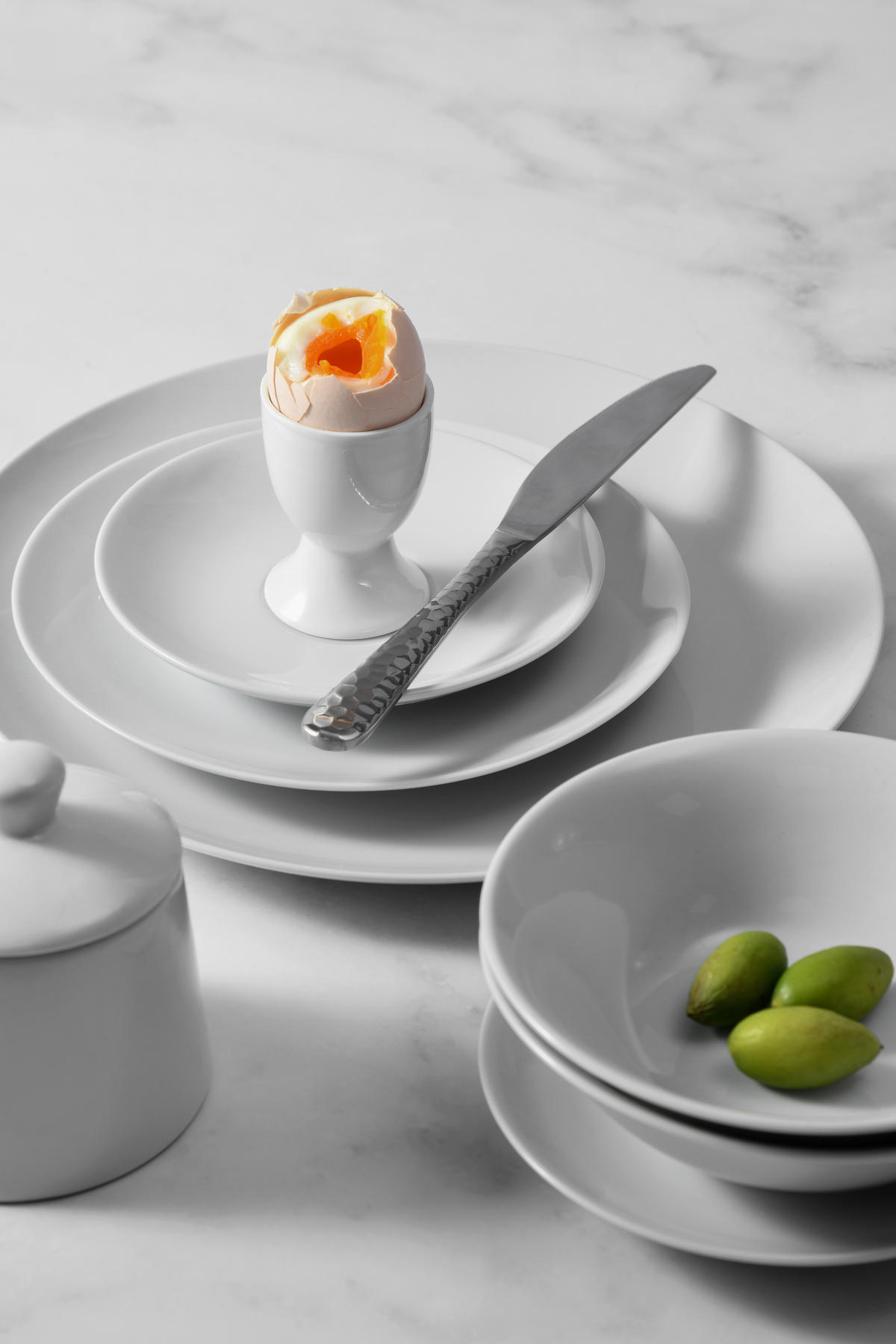 KOMBISERVICE Weiß 100-teilig 12 Personen  - Weiß, Basics, Keramik - Novel