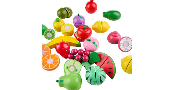 SCHNEIDESET OBST  - Multicolor, Basics, Holz/Holzwerkstoff - My Baby Lou