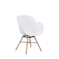 ARMLEHNSTUHL-SET 2 Stück  in Eisen  - Weiß, Design, Holz/Kunststoff (59/83,5/57,5cm) - Kayoom