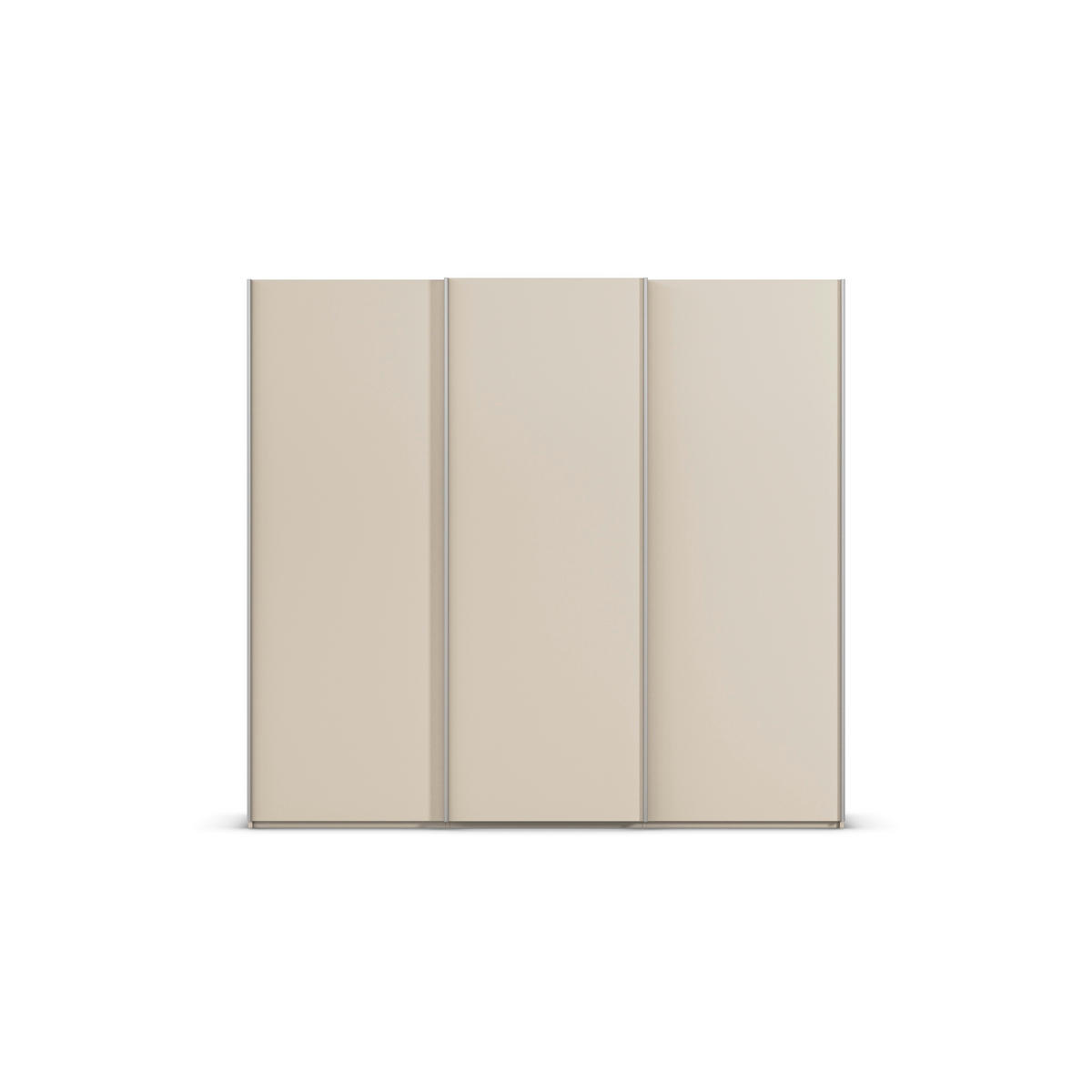 SCHWEBETÜRENSCHRANK 242/223/69 cm,  in Alufarben, Champagner, 3 Tür(en)  - Champagner/Alufarben, Basics, Holzwerkstoff/Metall (242/223/69cm) - Rauch Möbel