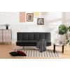 BÄDDSOFFA i linneimitation mörkgrå  - mörkgrå/silver, Basics, metall/textil (194/87/102cm) - MID.YOU