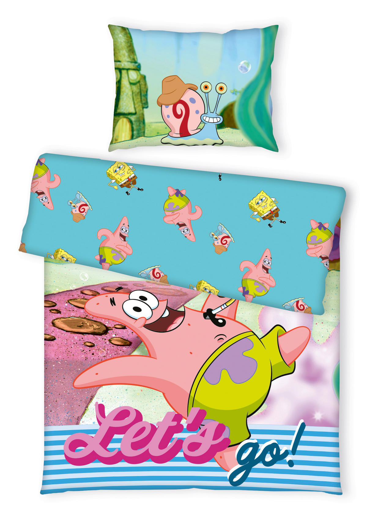 DEČJA POSTELJINA SPONGEBOB 140/200 cm renforcé tkanina višebojna  - višebojna, Konvencionalno, tekstil (140/200cm) - Sponge Bob