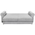SCHLAFSOFA  mit Stoffauswahl, Liegefunktion, Rücken echt Cord Hellgrau  - Hellgrau/Schwarz, KONVENTIONELL, Kunststoff/Textil (247/95/125cm) - Hom`in