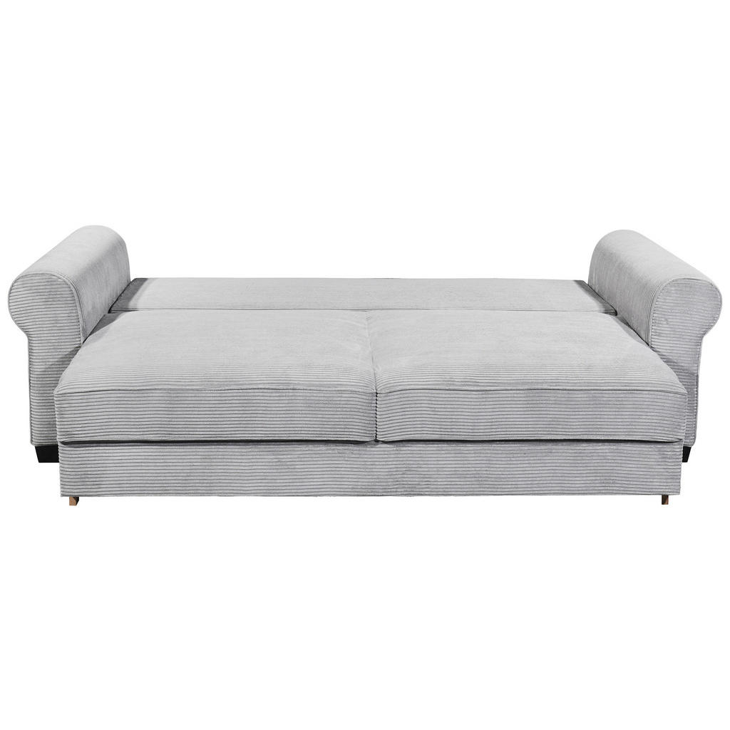 Thumbnail - Hom`in Schlafsofa, Hellgrau, Textil, 2-Sitzer, Füllung: Polyester, 247x95x125 cm, Stoffauswahl, Liegefunktion, Rücken ec...