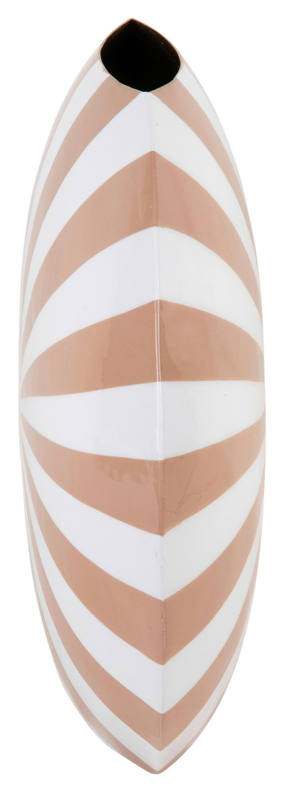 VASE Candy Swirl 40 cm  - Hellbraun/Weiß, Basics, Metall (40/35/11cm) - Present Time