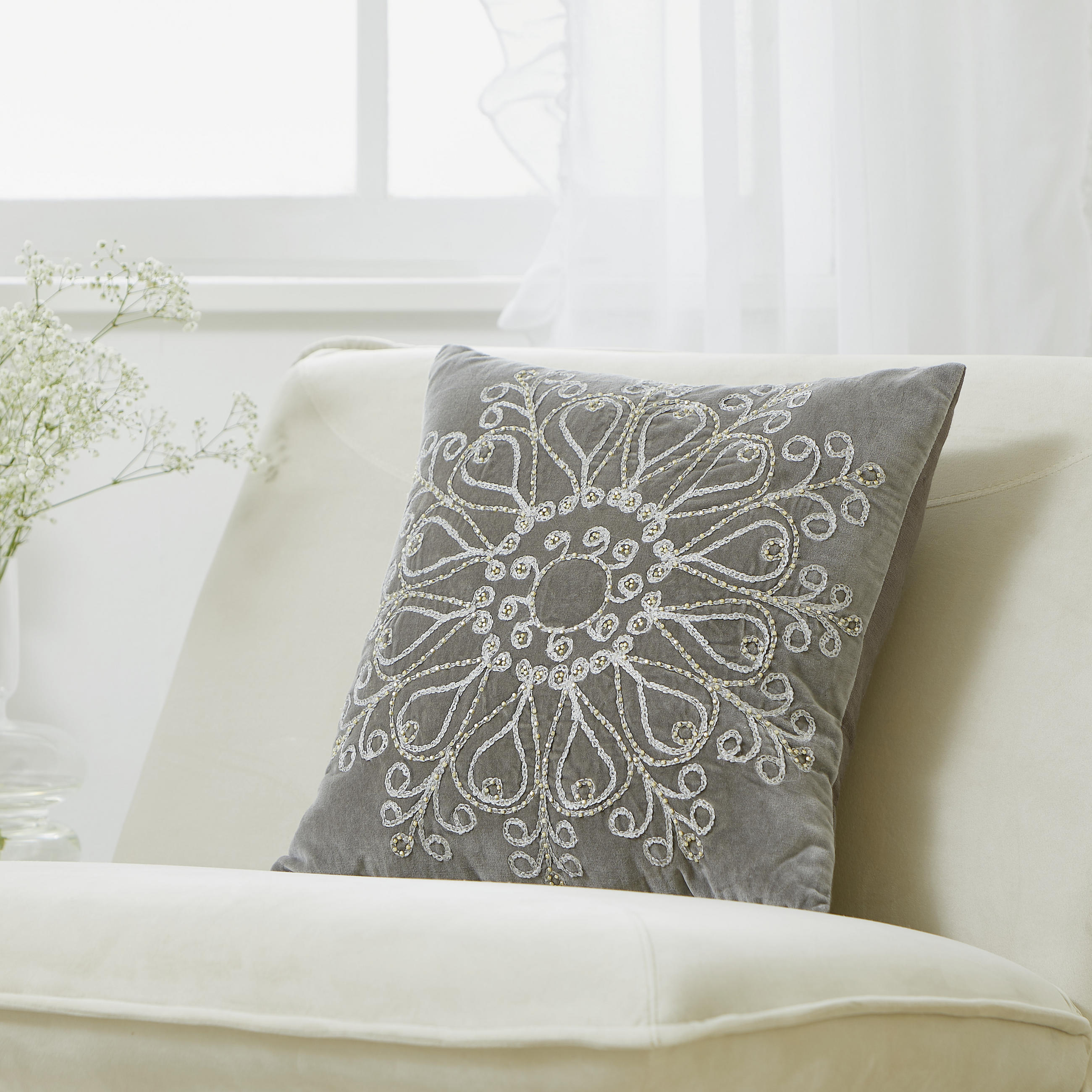 ZIERKISSEN 45/45 cm  - Beige, LIFESTYLE, Textil (45/45cm) - Esposa