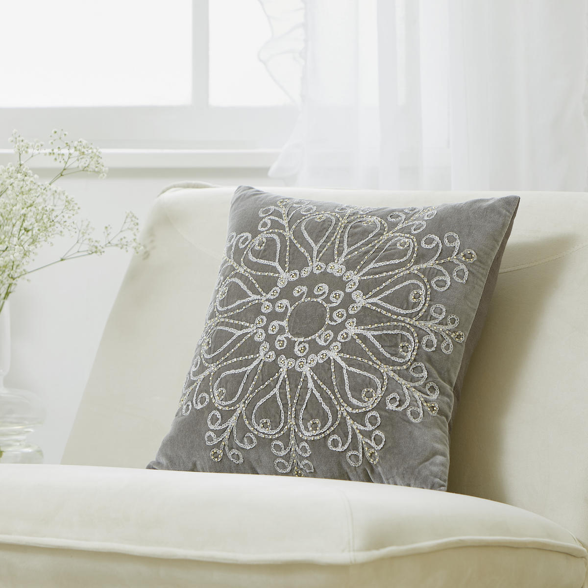 ZIERKISSEN 45/45 cm  - Beige, LIFESTYLE, Textil (45/45cm) - Esposa