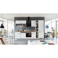 EINBAUKÜCHE  320 cm  - Eichefarben/Weiß, Design, Holzwerkstoff (320cm) - Celina