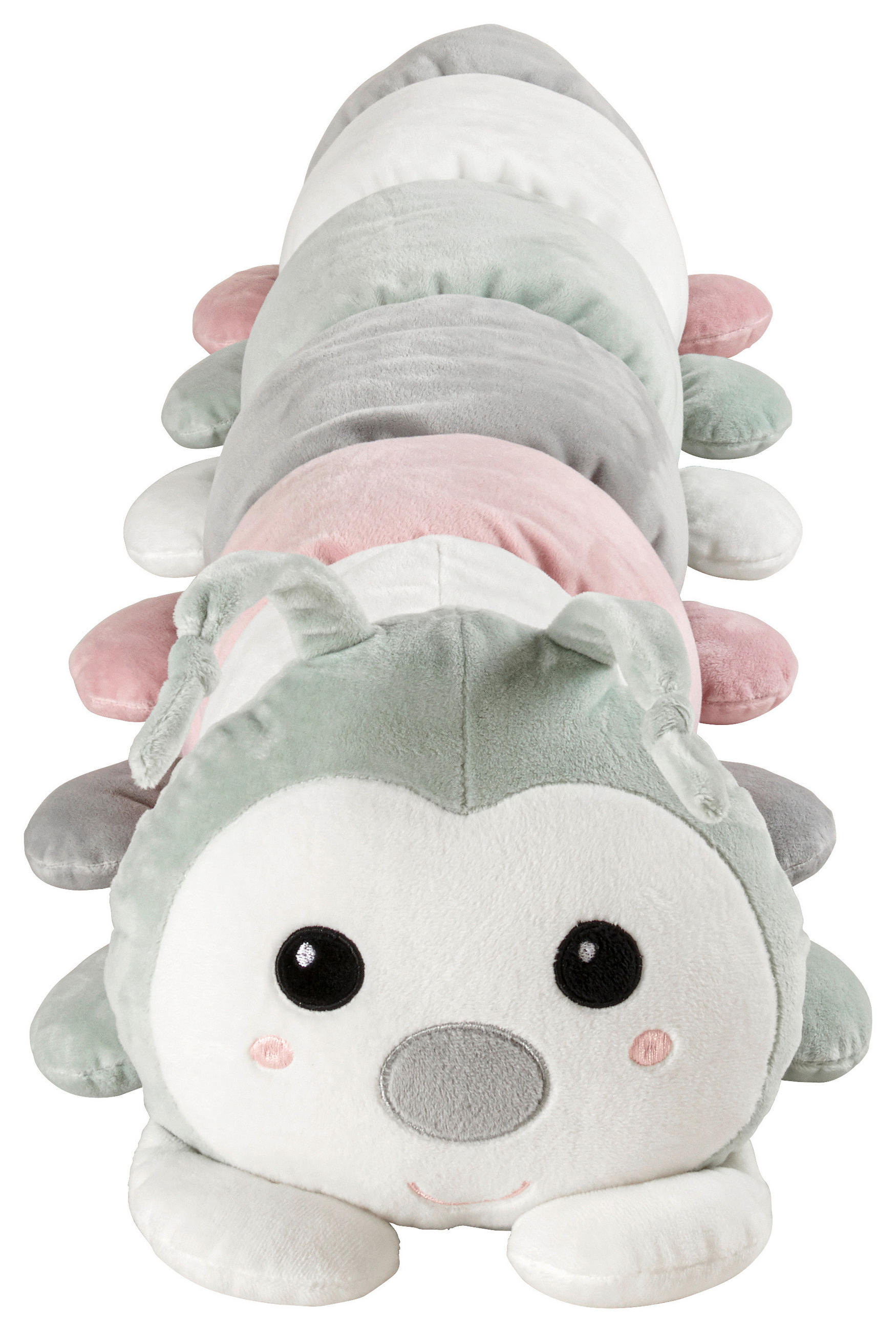 PLÜSCHTIER Raupe Rudi  - Rosa/Weiß, Basics, Textil (100cm) - My Baby Lou