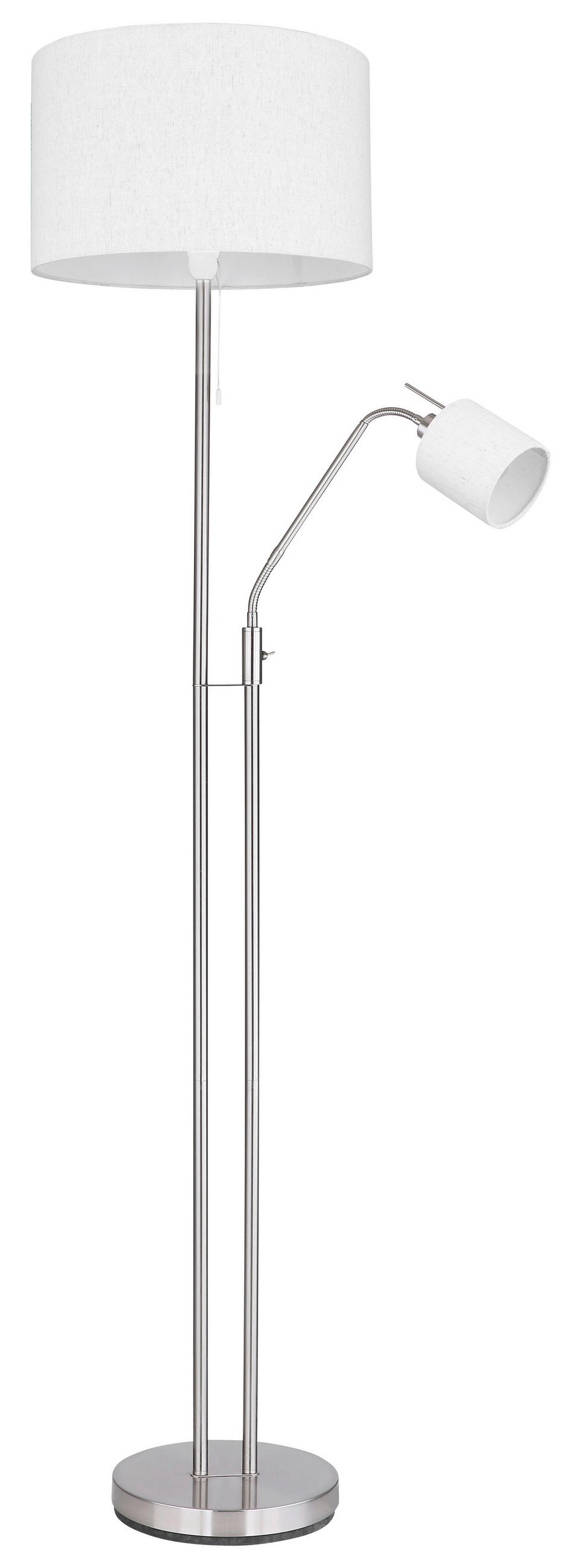 GOLVLAMPA Ava 40/175 cm    - sandfärgad/nickelfärgad, Basics, metall/textil (40/175cm) - Globo