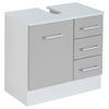 WASCHBECKENUNTERSCHRANK 60/56/35 cm  - Chromfarben/Weiss, Modern, Holzwerkstoff/Metall (60/56/35cm) - Held