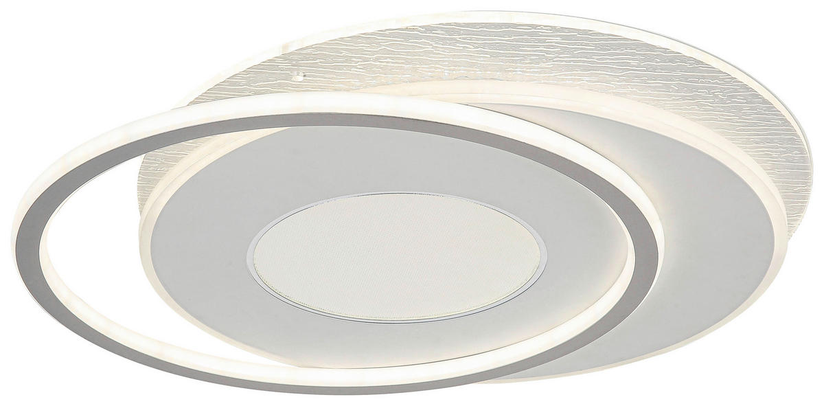 DECKENLEUCHTE 44/48/5 cm   - Chromfarben/Alufarben, Trend, Kunststoff/Metall (44/48/5cm) - Novel