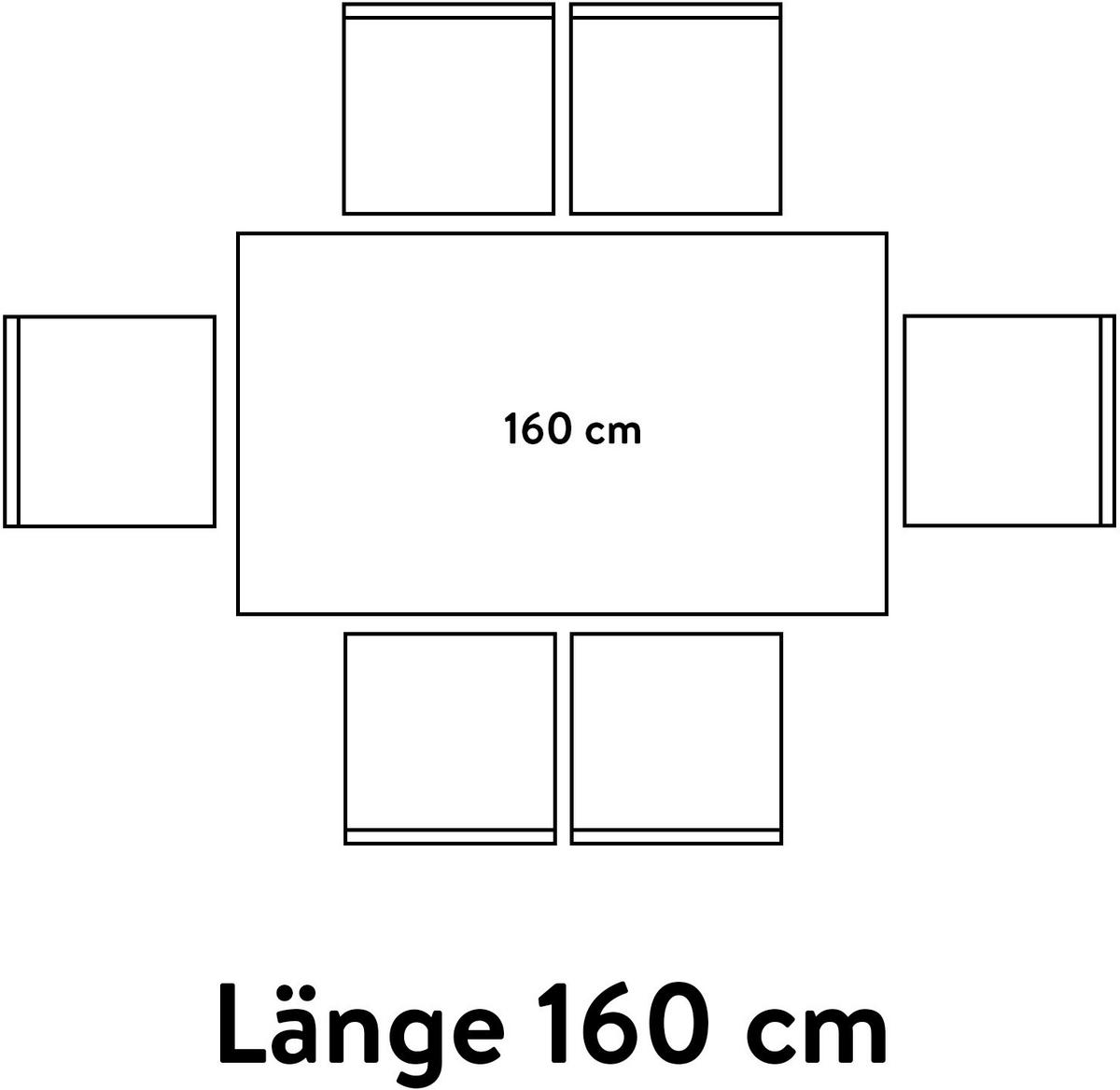 ESSTISCH in Metall, Holzwerkstoff 160/95/76 cm   - Eichefarben/Schwarz, Basics, Holzwerkstoff/Metall (160/95/76cm) - Celina Home