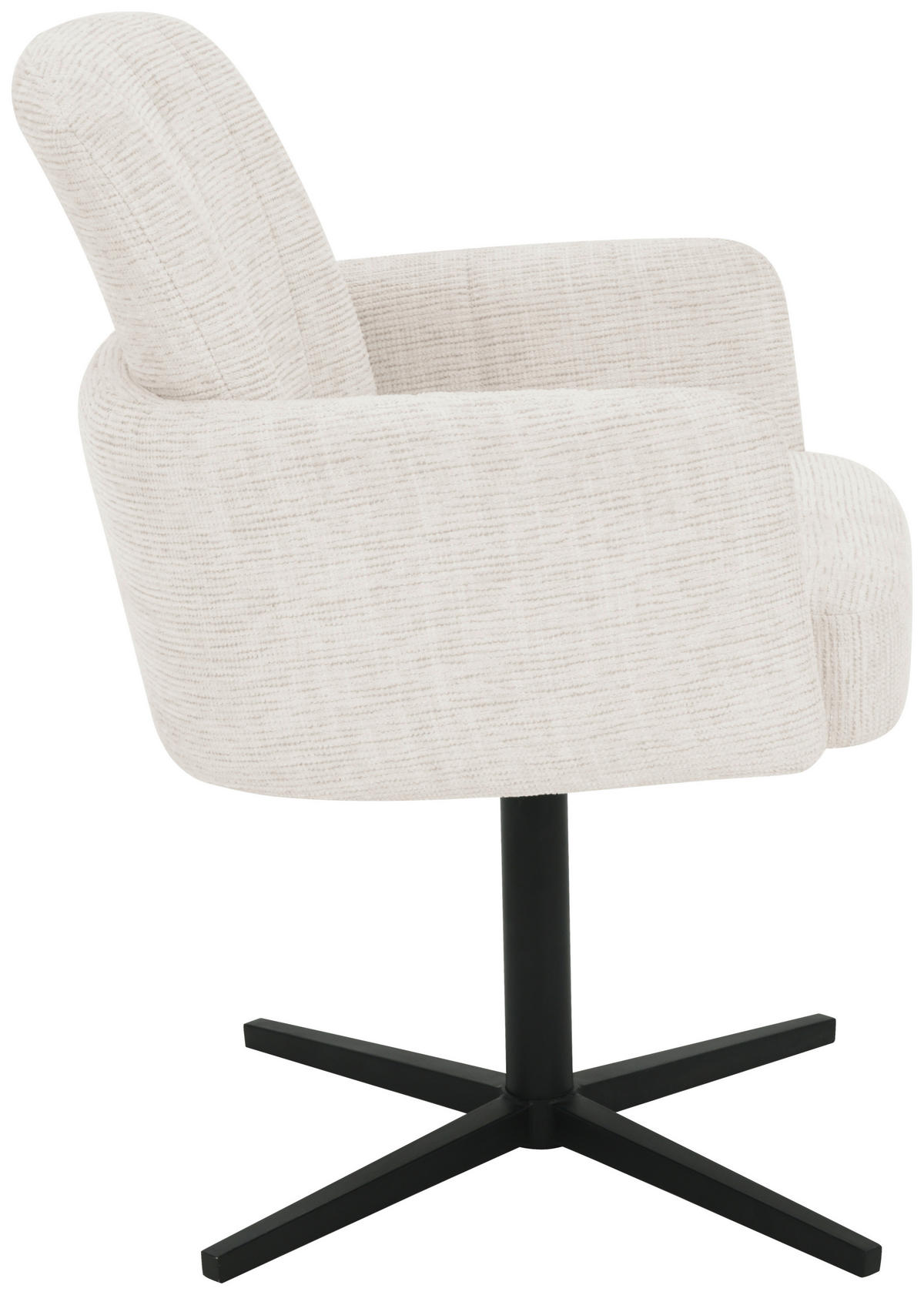 ARMLEHNSTUHL  in Eisen Leinenoptik  - Beige/Schwarz, LIFESTYLE, Holz/Textil (58/86/64cm) - Livetastic
