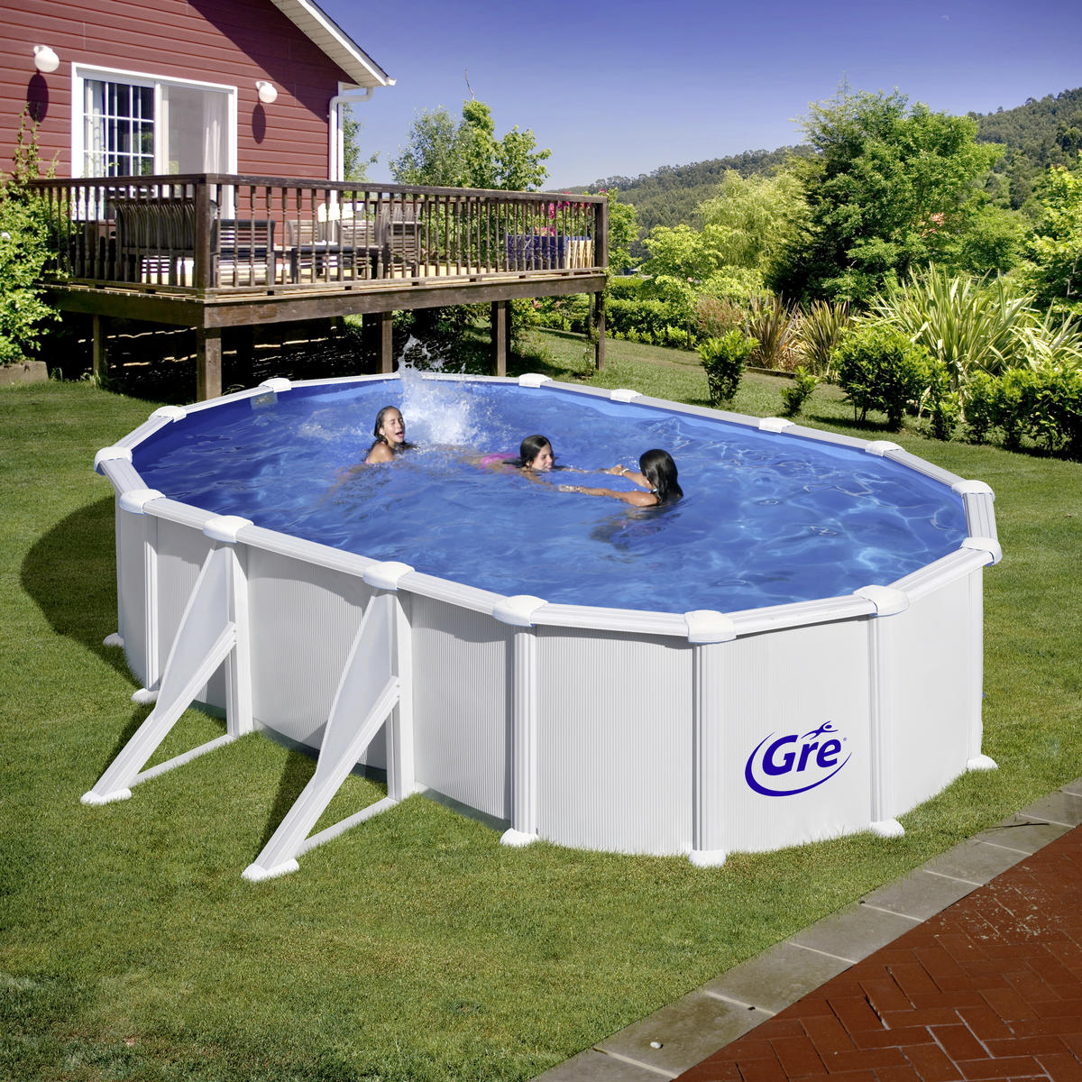 GRE POOL KITPROV508 2021 527/500/132 cm  - Weiß, KONVENTIONELL, Metall (527/500/132cm) - Gre