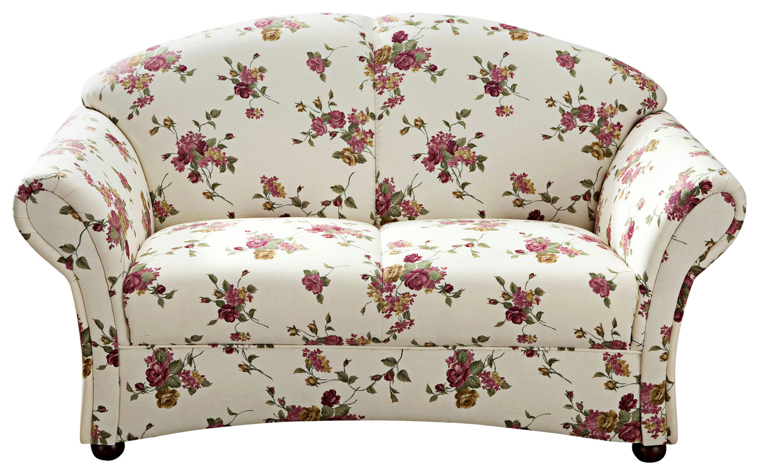 2-SITZER-SOFA Flachgewebe Rot, Beige  - Beige/Rot, Design, Holz/Textil (151/85/81cm) - Max Winzer